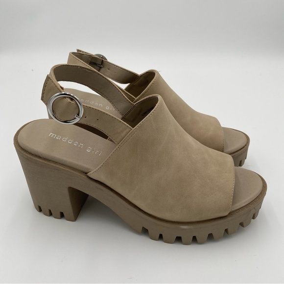 Madden Girl Sonny‎ Y2K Chunky Platform Heeled Slingback Sandals Size 10 NWOT - Picture 7 of 8